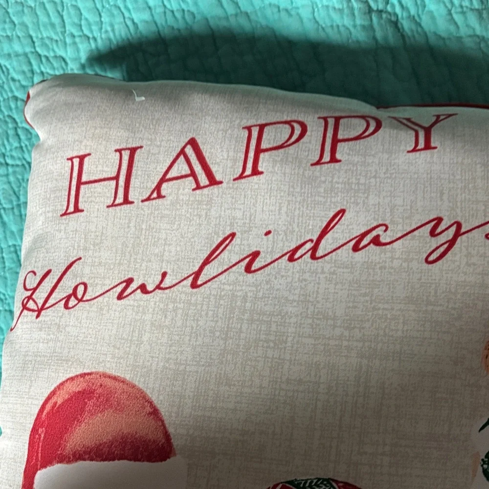 Festive Dog Holiday Pillow Cover
